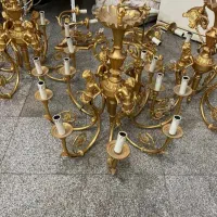 فروش و خریدار لوستر برنزی اینه شمعدان اب طلا