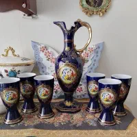 سرویس پارچ و لیوان اعلا اصل چک طلای ۲۴عیار سه دختر