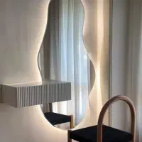 آینه قدی دفرمه بک لایت و شلف