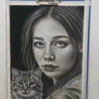 سفارش چهره سیاه قلم