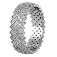 حلقه نقره تمام نگین