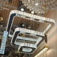 لوستر اویز کهکشان مربع گوشه خم کد ۶۵۴|لوستر و چراغ آویز|اصفهان, مهرآباد|دیوار