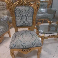 مبل ۹نفره سلطنتی تاج عروس کلاف بزرگ چوب راش ملایری|مبلمان خانگی و میز عسلی|رشت, معلم|دیوار