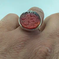 انگشتر عقیق یمنی خطی