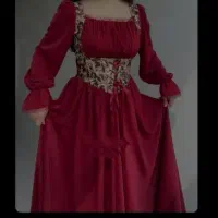 پیراهن بلند زرشکی