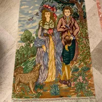 تابلو فرش دستبافت تبریز ۶۰ رج استاد بافت