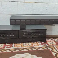 میز تلویزیون کاملا mdfو چوب در حد نو