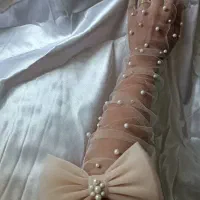 دستکش تور مجلسی عروس