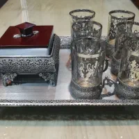 سرویس چایخوری پیوتر نقره ای|ظروف سرو و پذیرایی|تهران, لویزان|دیوار