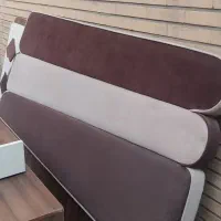 سرویس خواب 2 نفره تماما MDF کرم قهوه ای پایه فلزی