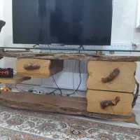 میز تلویزیون روستیک چوبی
