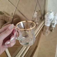 استکان لبه طلایی در حد نو