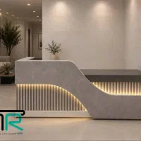 میز چوب راش براق پایه یو استیل آلگرو ارگونومی