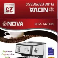 اسپرسو ساز 25بار استیل مدل 147 دکمه استیل