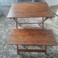 میز وصندلی تاشو چوب|میز و صندلی غذاخوری|قزوین, |دیوار