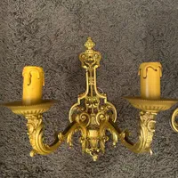 جفت دیوارکوب برنز ایتالیا|لوستر و چراغ آویز|تهران, دروس|دیوار