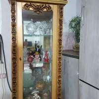آینه کنسول سلطنتی و بوفه طلای سه طبقه|بوفه، ویترین، کنسول|سیاهکل, |دیوار