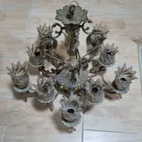 دو عدد لوستر آویز برنجی