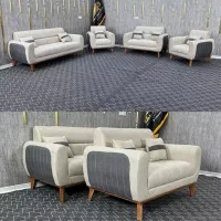 مبل دیانا مبلمان آیسل با تنوع پارچه و چوب