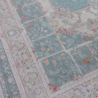 فرش ۱۵۰۰ شانه همراه پرده وکوسن ست