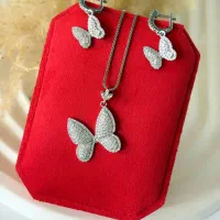 نیم ست نقره پروانه طرح نغمه خاص ۶۵۴۰ کد هزار۲۳