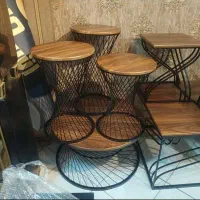 میز عسلی و جلومبلی رنگ کوره ای الکترو استاتیک مشکی|مبلمان خانگی و میز عسلی|تهران, خانی آباد نو جنوبی|دیوار