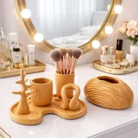 ست دکوری و استند لوازم آرایشی جلو میز آرایش