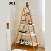 قفسه کتاب و دکوری B01  چوبی و ام دی اف