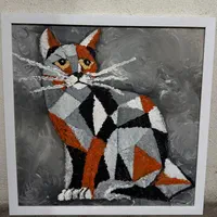 تابلو رنگ روغن گربه