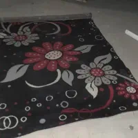 فرش پرده زبرا صت قرمز مشکی درحدنو