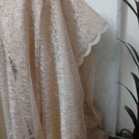 پرده  تور  ندوخته کرم نسکافه ای