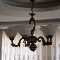 لوستر برنجی دو عدد|لوستر و چراغ آویز|بابل, |دیوار