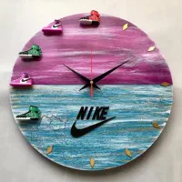 ساعت دیواری فانتزی و چوبی