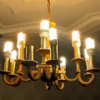 لوستر برنجی آبکاری طلا رنگ ثابت