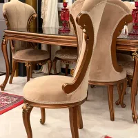 میز نهار خوری شش نفره با شش عدد صندلی