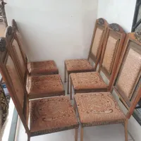 صندلی کار آهنی وچوب ۶نفرکارعالی قیمت استثنایی