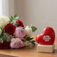 قلب سرامیکی هدیه روز مادر