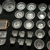 سرویس کریستال چک خشتی ۶ نفره نو