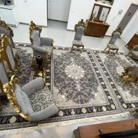 فرش۹متری برندپازیریک تبریزتمام نخ گلبرجسه نوآکبند|فرش|ساوه, |دیوار