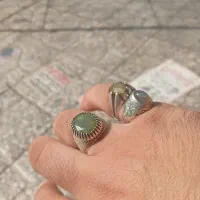 انگشتر نقره با سنگ های معدنی درجه ۱|کلکسیون اشیاء عتیقه|تهران, زهتابی|دیوار