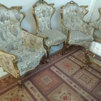 فروش یک دست مبل سلطنتی 9نفره لوکس با چوب راش و تخت