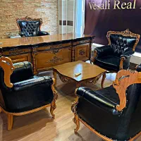 2 دست نیم ست مبلمان اداری کلاسیک چرم و میز مدیریت|مبلمان اداری|تهران, یافت‌آباد|دیوار