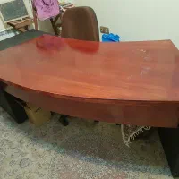 میز تحریر اداری قوس دار چوبی