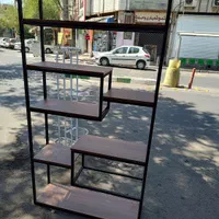 کتابخانه چوب و فلز مدرن ۱۹۰ در ۹۰ (famo)|کتابخانه، شلف، قفسه‌های دیواری|تهران, شهرک ولیعصر جنوبی|دیوار