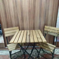 میز و صندلی چوبی تاشو