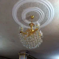 لوستر برنزی|لوستر و چراغ آویز|آبیک, |دیوار