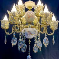 کارخانه لوسترسارینا(10شعله برنزوسرامیک فرشته)