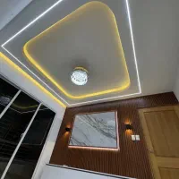 دکور کناف سقف کاذب 60در60 تی وی روم دیوار جداکننده