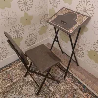 میز نماز طرحدار ر و صندلی کمجا...