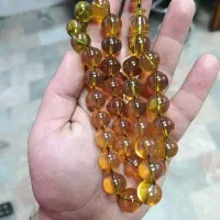 تسبیح تراش اشکی رنگ گری اوپالینی استاد حاجی‌پویا